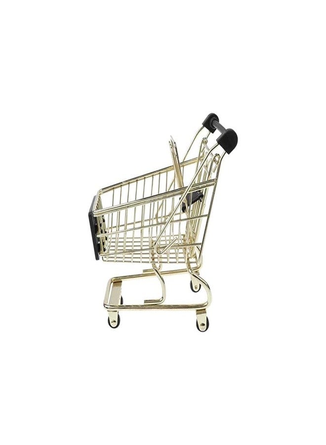 KRAFTMASTERS� Mini Shopping Hand Trolley Cart Storage Basket for Storing Pretend Toy (Random Color Will be Send) - Image 4